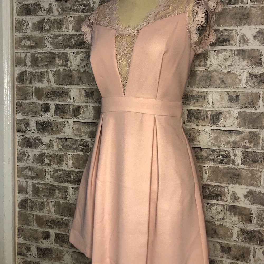 BCBGeneration Lace Rose Smoke Dress NWT